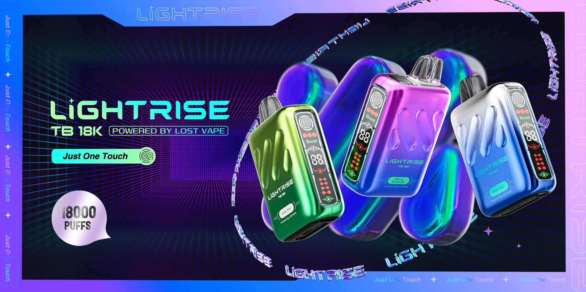 LIGHTRISE TB18K by LOST VAPE REVIEW: A TOUCH OF MORE JOY, MORE PUFFS!