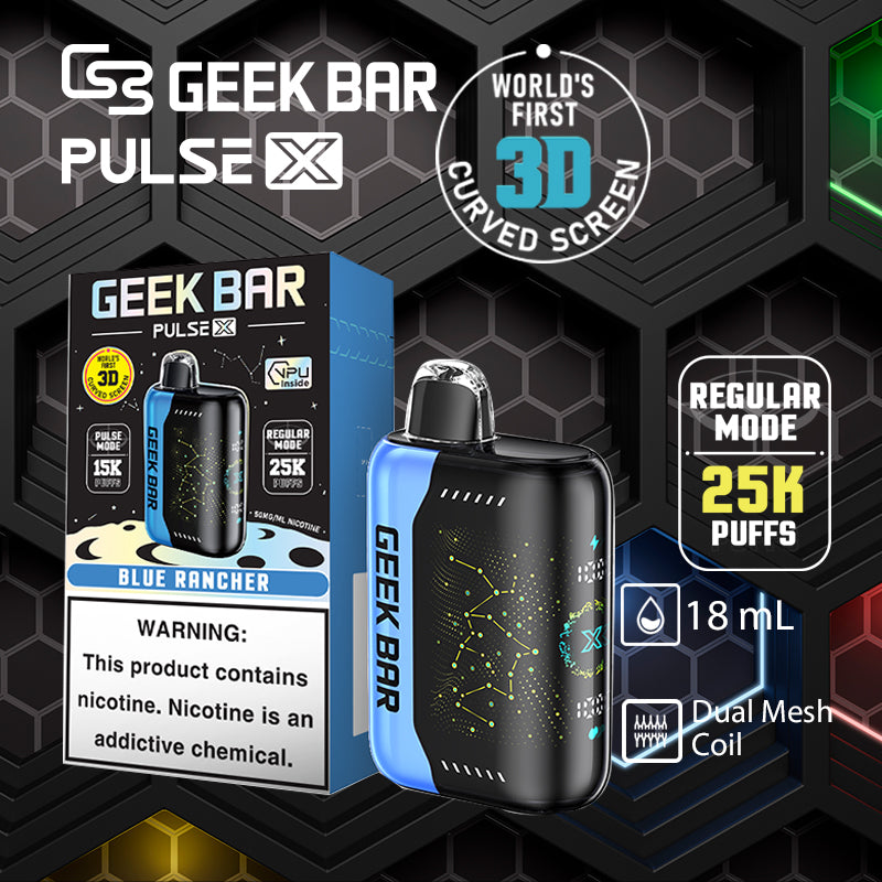 Geekbar pulse x 25k|vape central wholesale|disposable vape|Blue rancher