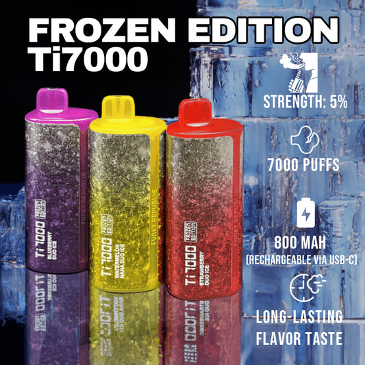 Funky Republic Ti 7000 Frozen Edition| Disposable Vape Wholesale| Funky Republic vapes| Funky Republic frozen flavor|
