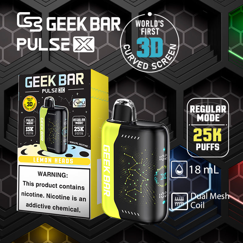 Geekbar pulse x 25k|vape central wholesale|disposable vape|Lemon heads