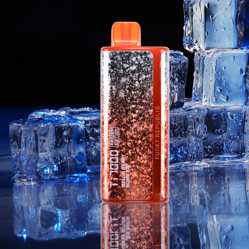 Funky Republic Ti 7000 Frozen Edition| Disposable Vape Wholesale| Funky Republic vapes| Funky Republic frozen flavor melon berry bomb ice