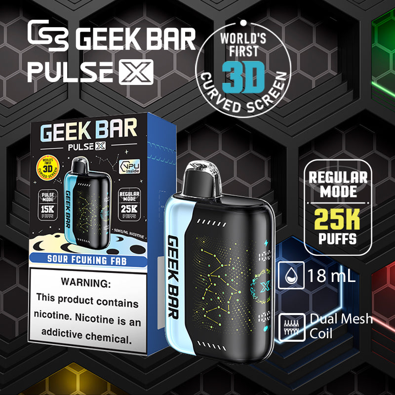 Geekbar pulse x 25k|vape central wholesale|disposable vape|sour fcuking fab