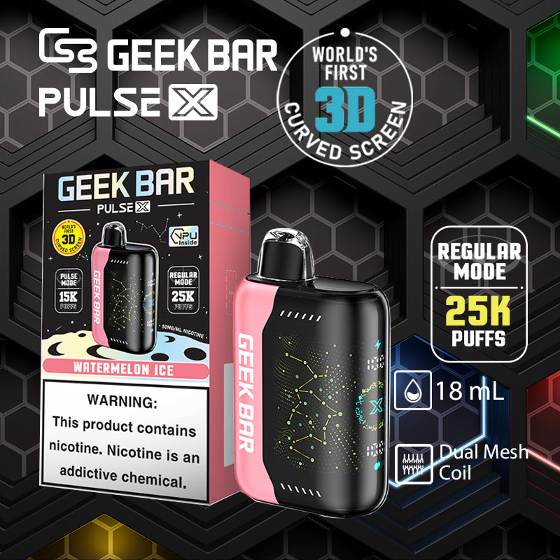 Geekbar pulse x 25k|vape central wholesale|disposable vape|watermelon ice