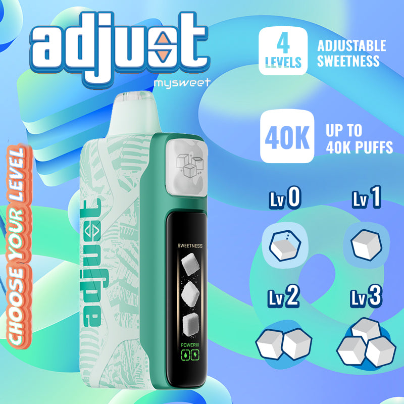 Adjust Mysweet 40K at Vape Central Wholesale|disposable|winter green saver