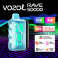 Vozol Rave 50k|disposable vape|vape wholesale|vapes|disposables|blue razz ice