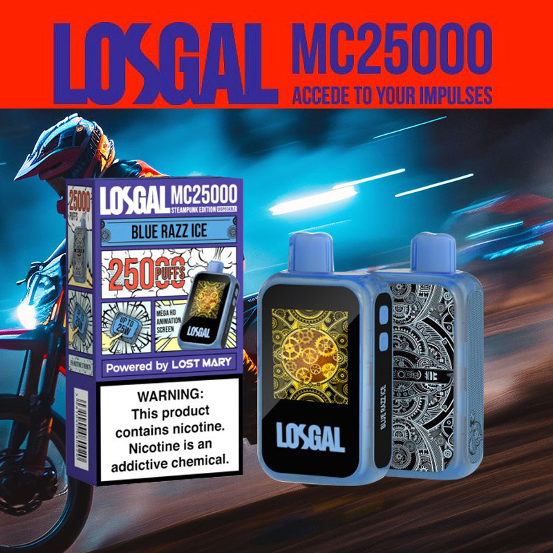 LOSGAL MC25K |Vape central wholesale|disposable|Blue Razz Ice