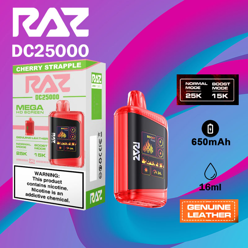 Raz DC25k|vape central wholesale|disposable|Cherry strapple