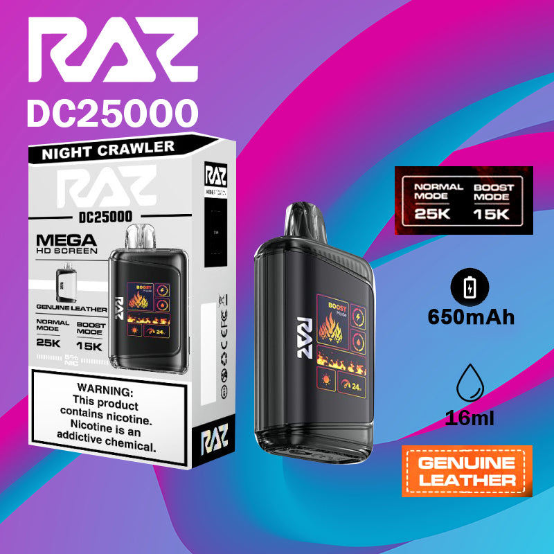 Raz DC25k|vape central wholesale|disposable|Night Crawler
