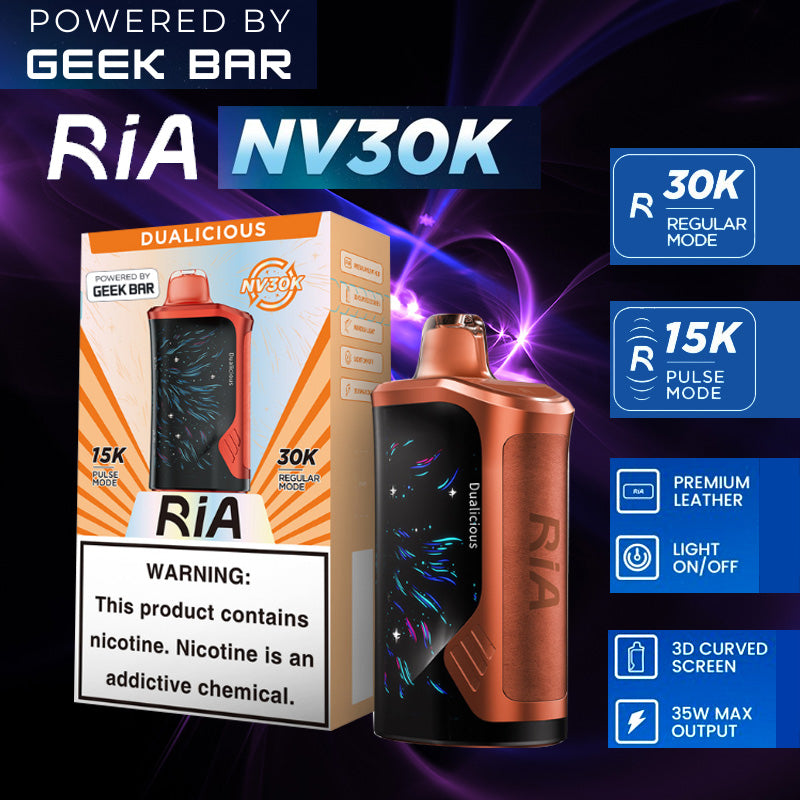 Geekbar RIA NV30K|disposable vape|vape wholesale|vapes|disposables|dualicious