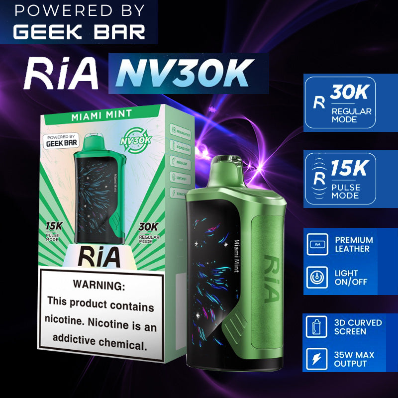 Geekbar RIA NV30K|disposable vape|vape wholesale|vapes|disposables|miami mint