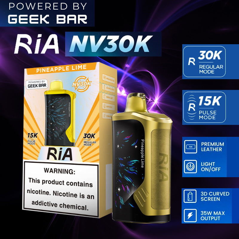 Geekbar RIA NV30K|disposable vape|vape wholesale|vapes|disposables|pineapple lime