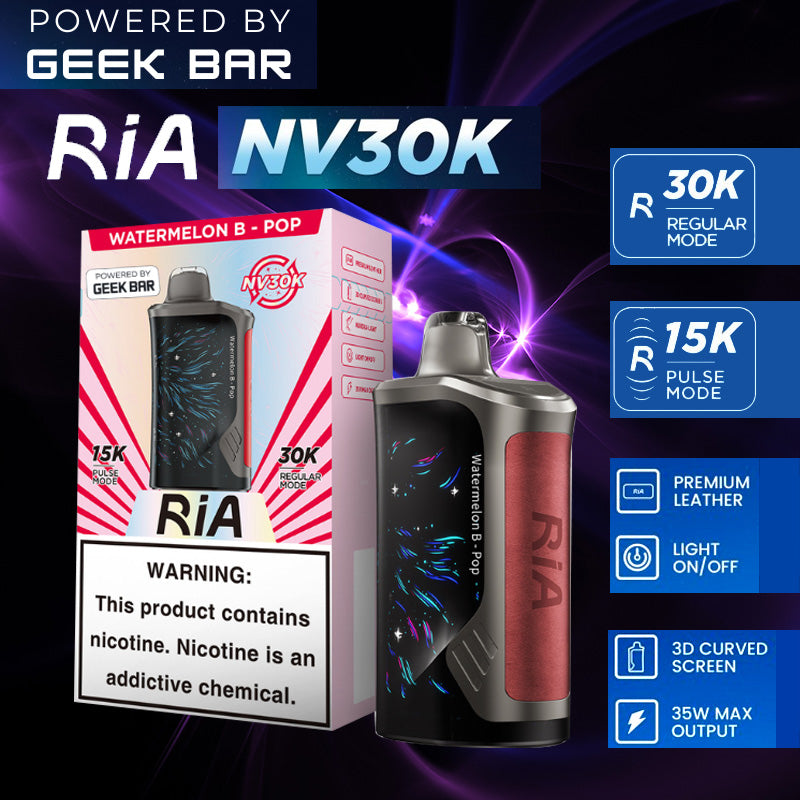 Geekbar RIA NV30K|disposable vape|vape wholesale|vapes|disposables|watermelon b pop