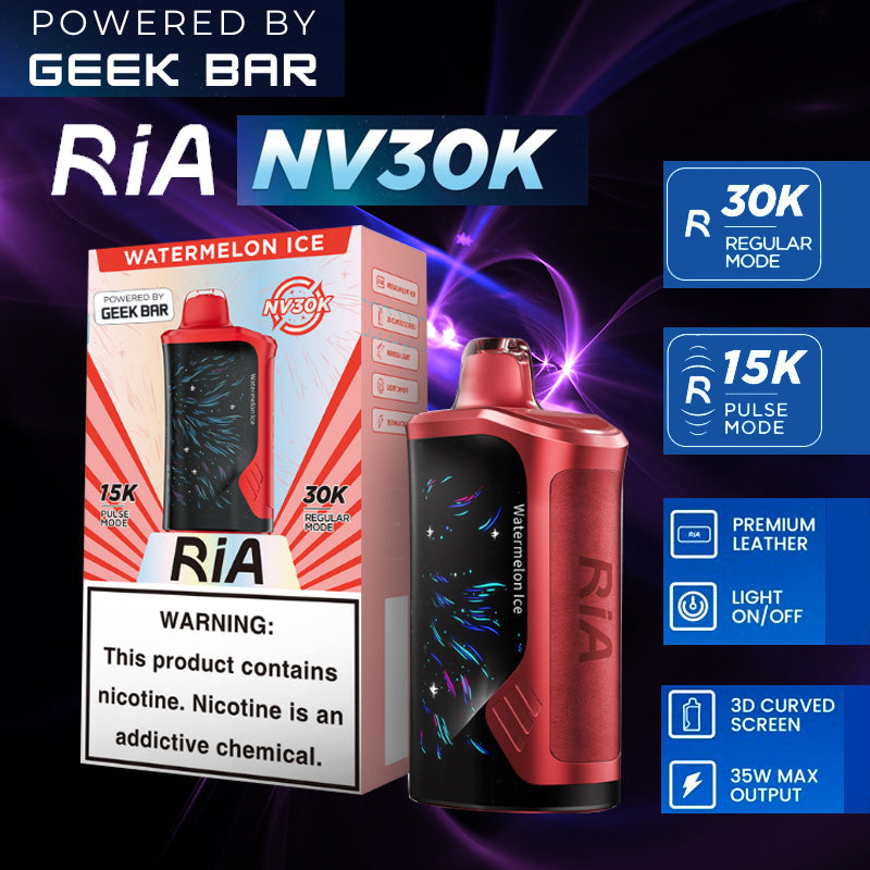 Geekbar RIA NV30K|disposable vape|vape wholesale|vapes|disposables|watermelon ice