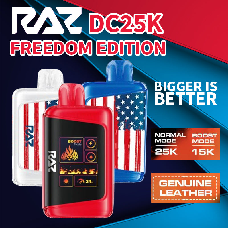 Raz DC25k Freedom Editon|vape central wholesale|disposable|4th July