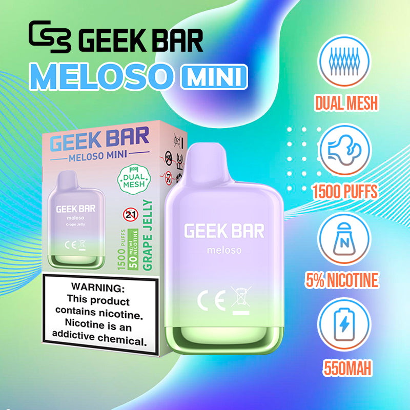 GEEK BAR meloso MINI 1500 Disposable 5% |Vape Central Wholesale| disposable vape| vape wholesale| grape jelly