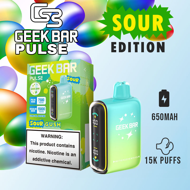 Geek bar Pulse Sour Edition|Vape central wholesale|Disposable|sour_gush