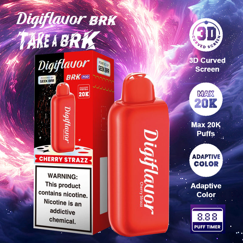 Geekbar Digiflavor BRK 20k|Vape central wholesale|Disposable|wholesaler|Take a BRK|vape shop|cherry strazz