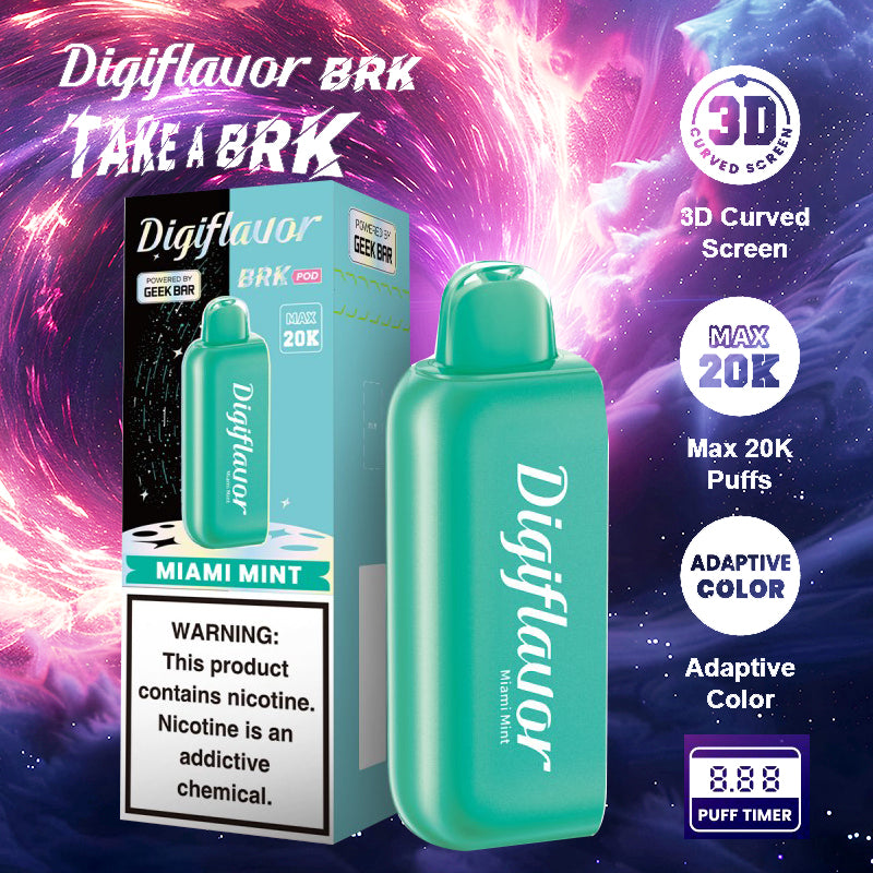 Geekbar Digiflavor BRK 20k|Vape central wholesale|Disposable|wholesaler|Take a BRK|vape shop|miami mint