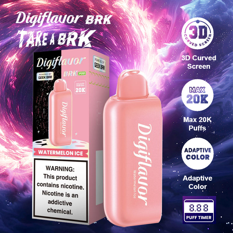Geekbar Digiflavor BRK 20k|Vape central wholesale|Disposable|wholesaler|Take a BRK|vape shop|watermelon ice