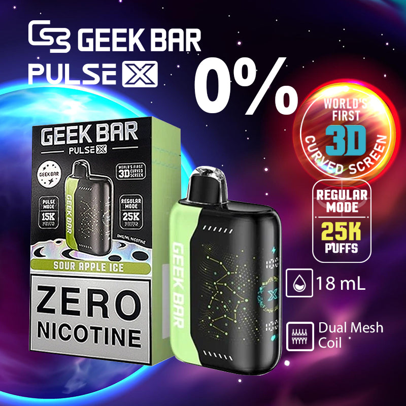 Geekbar Pulse X 0%|vape central wholesale|disposable|sour apple ice