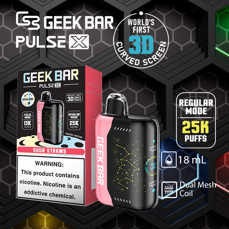 Geekbar pulse x 25k|vape central wholesale|disposable vape|Sour_Straws