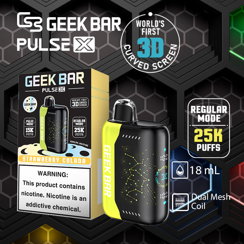 Geekbar pulse x 25k|vape central wholesale|disposable vape|strawberry_colada