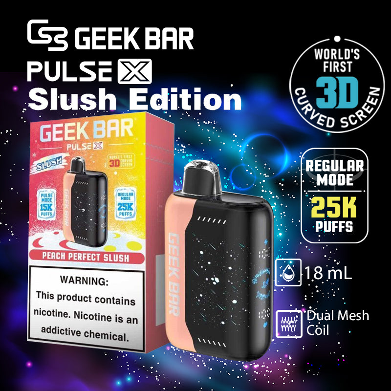 Geek bar pulse x 25k|vape central wholesale|disposable vape|peach perfect slush