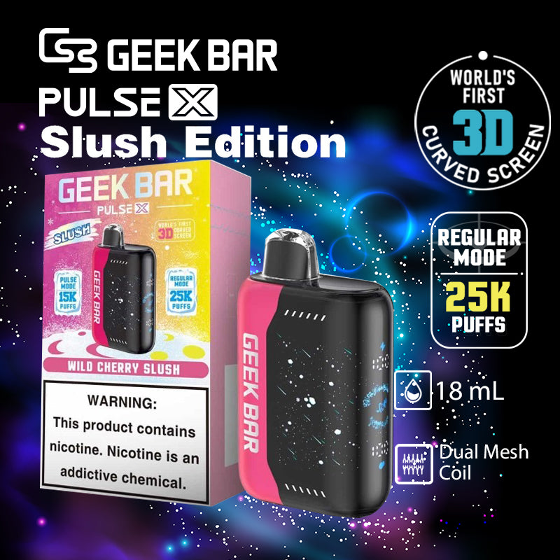 Geek bar pulse x 25k|vape central wholesale|disposable vape|wild cherry slush