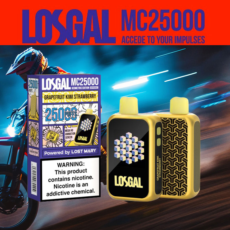 LOSGAL MC25K |Vape central wholesale|disposable|Grape fruit kiwi strawberry