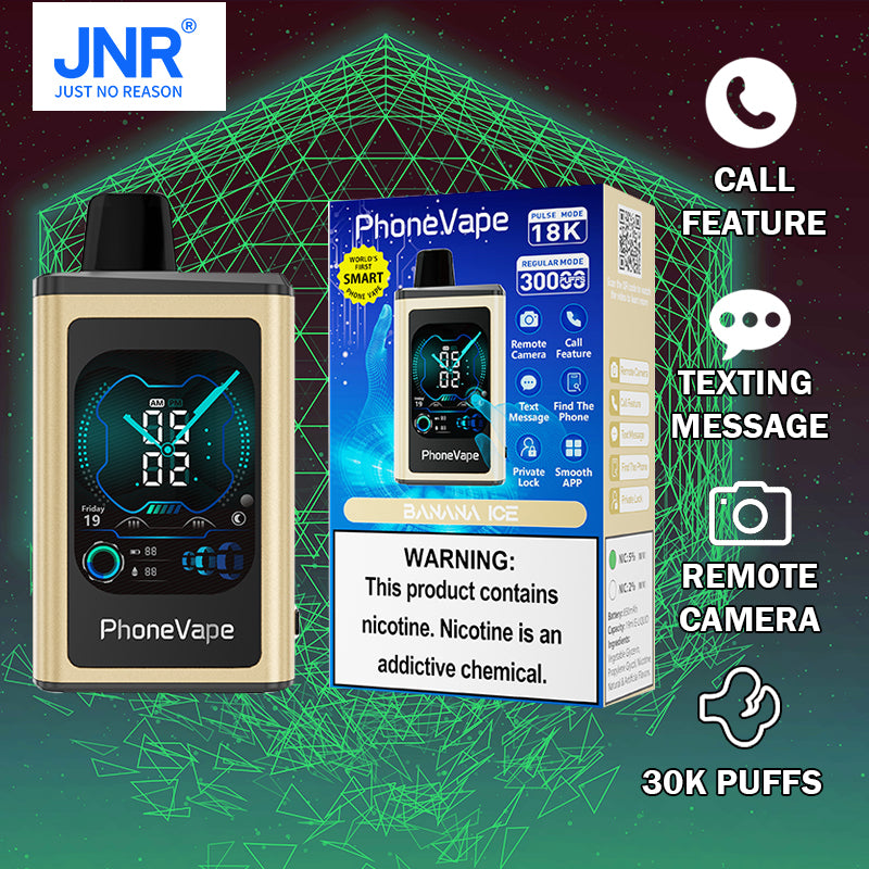 JNR Phonevape 30k |vape central wholesale|disposable|Banana Ice