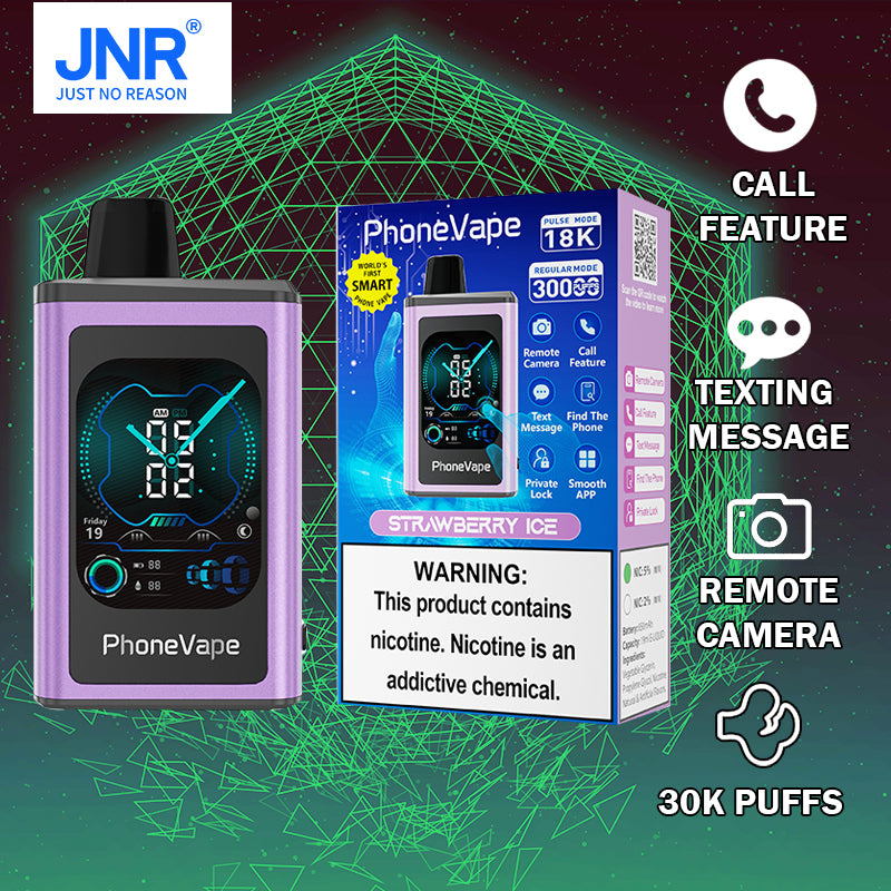 JNR Phonevape 30k |vape central wholesale|disposable|strawberry ice