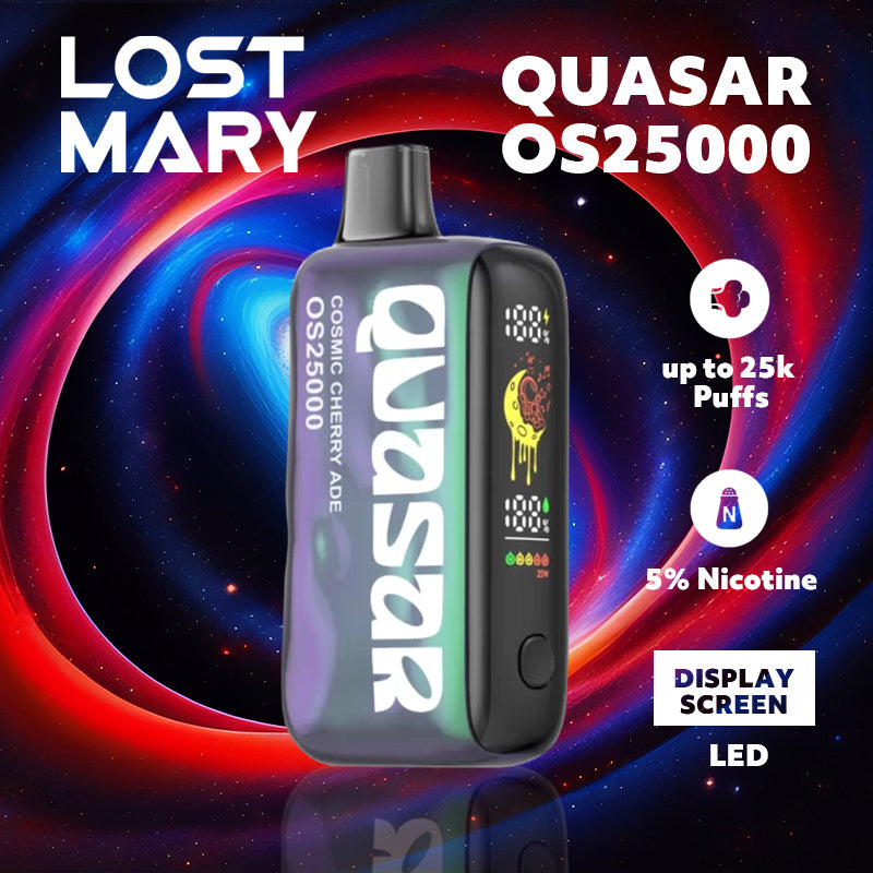 Lost Mary Quasar os25000|Vape central wholesale|disposable|Wholesaler|cosmic cherry ade