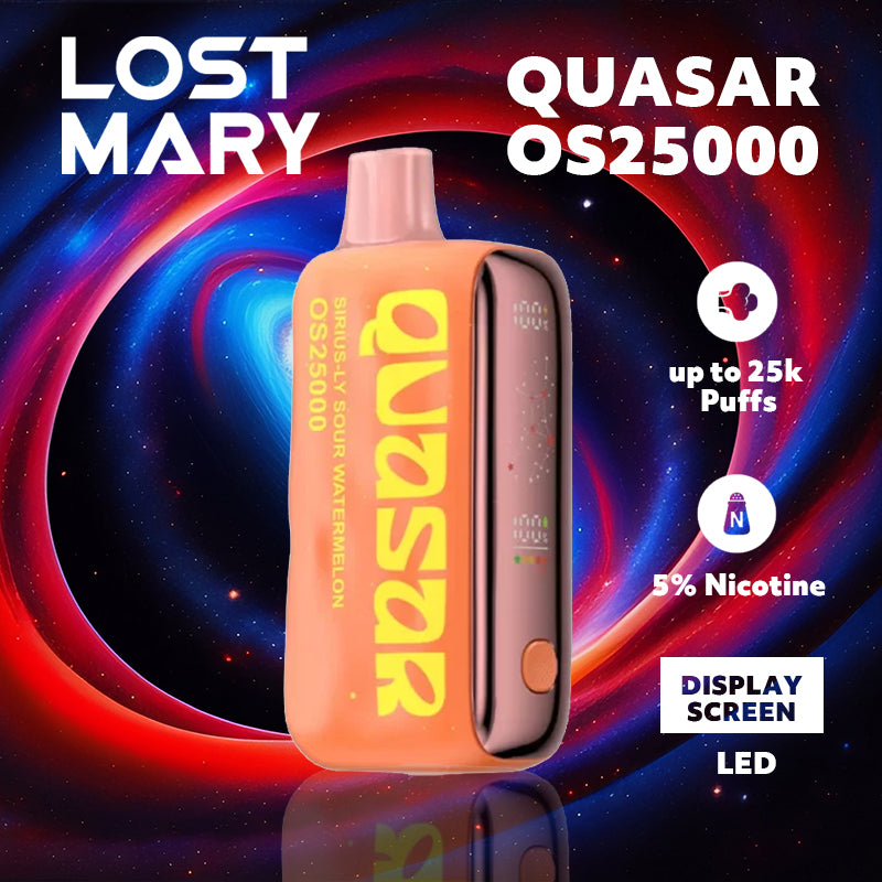 Lost Mary Quasar os25000|Vape central wholesale|disposable|Wholesaler|sirius-ly sour watermelon