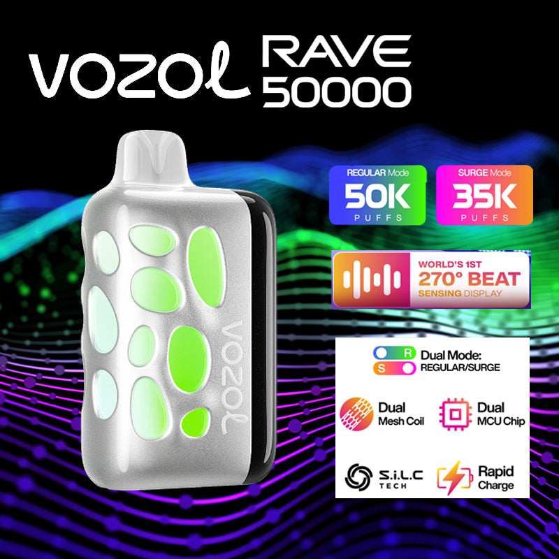 Vozol Rave 50k|disposable vape|vape wholesale|vapes|disposables|miami mint