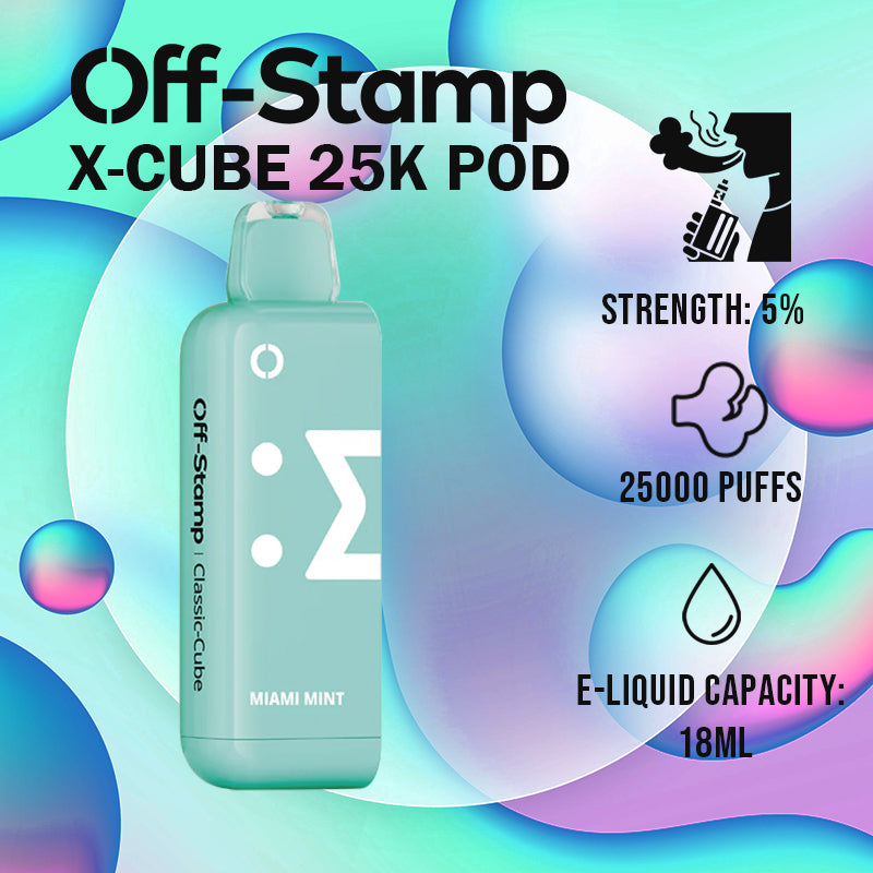 disposable vape|vape wholesale|vapes|disposables|OFF STAMP X CUBE 25K POD ||CLASSIC CUBE|MIAMI MINT