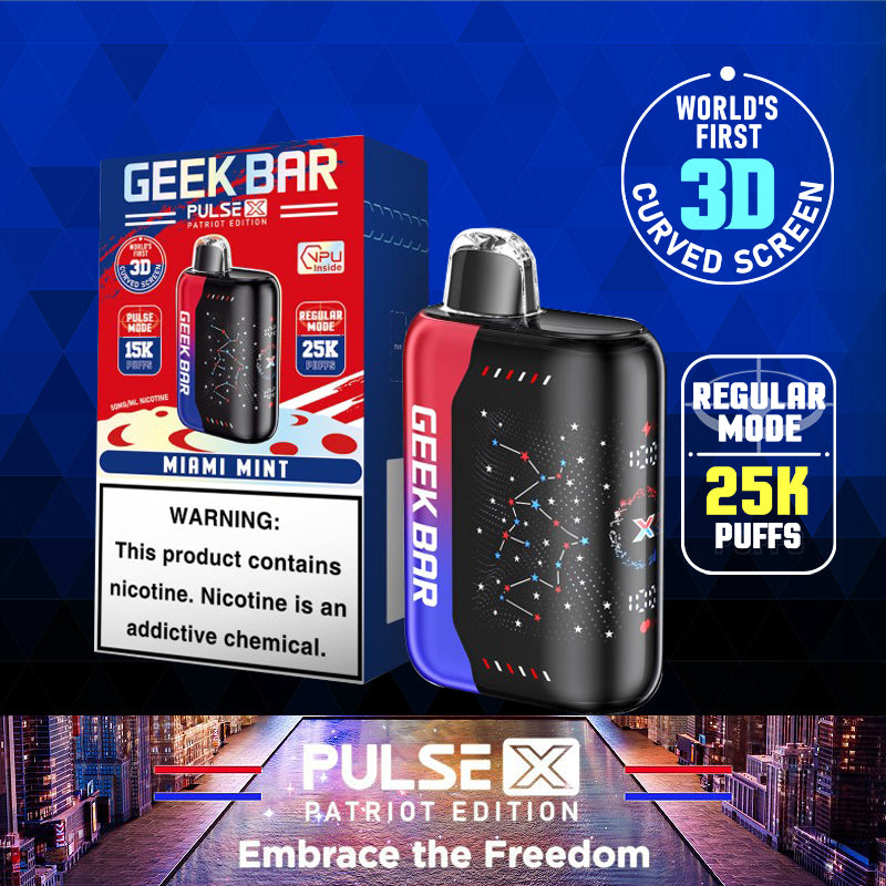 Geekbar pulse x 25k patriot edition|vape central wholesale|disposable vape|Miami mint