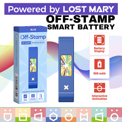 Off-Stamp SW Smart Battery Device|LostMary off-stamp|Smart battery|Disposable|vape central wholesale|blue