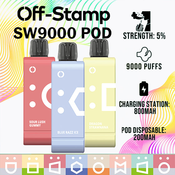 Off-stamp SW9000 pod|Vape central wholesale|Disposable