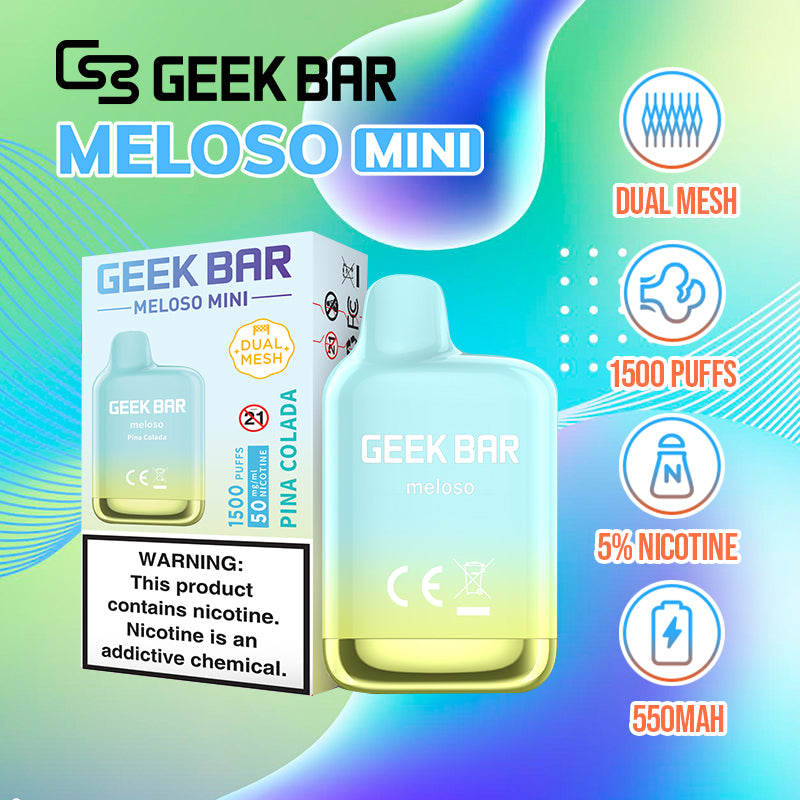 GEEK BAR meloso MINI 1500 Disposable 5% |Vape Central Wholesale| disposable vape| vape wholesale| pina colada