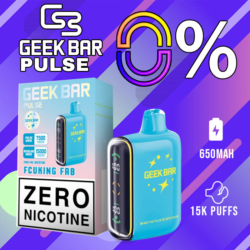 Geek Bar Pulse 0% Nicotine|Vape central wholesale|disposable|Fcuking Fab