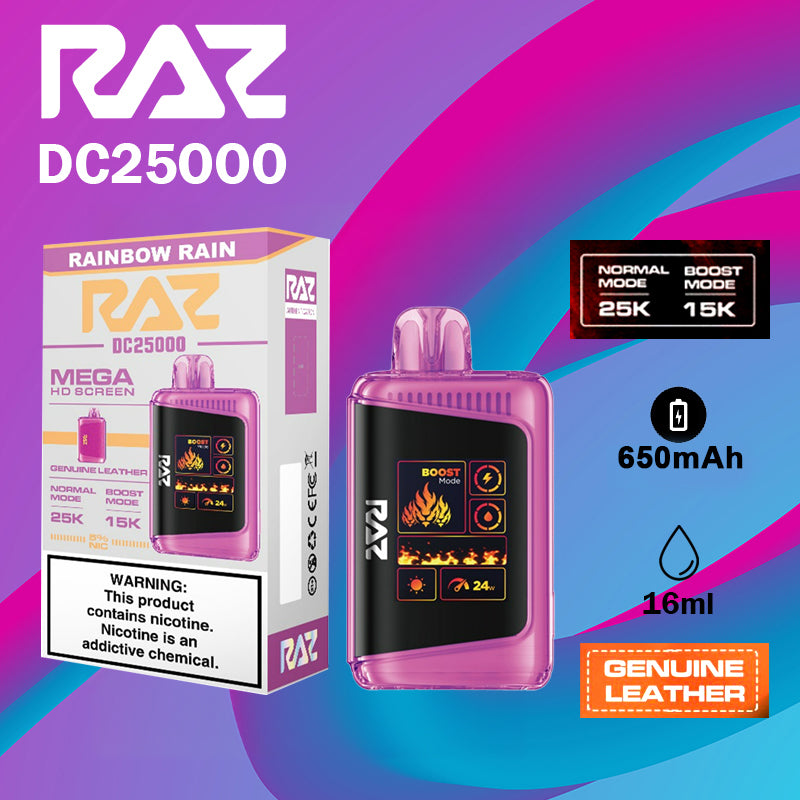 Raz DC25k|vape central wholesale|disposable|Rainbow Rain