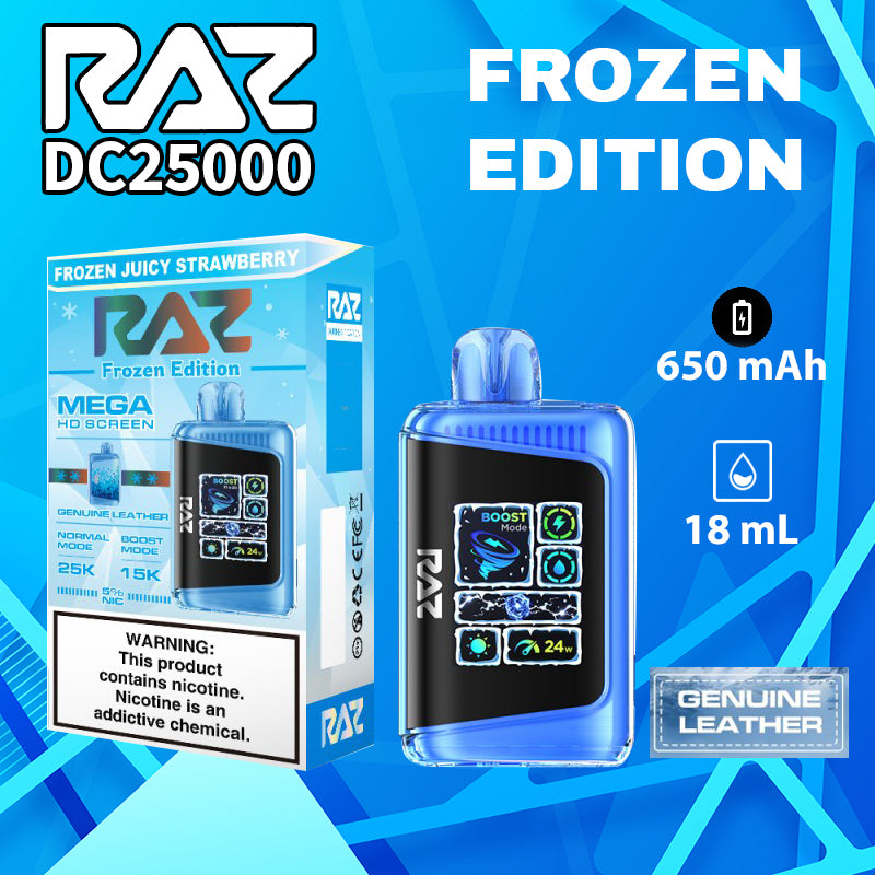 Raz DC25k|vape central wholesale|disposable|frozen juicy strawberry