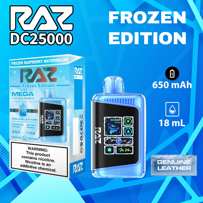 Raz DC25k|vape central wholesale|disposable|frozen raspberry watermelon