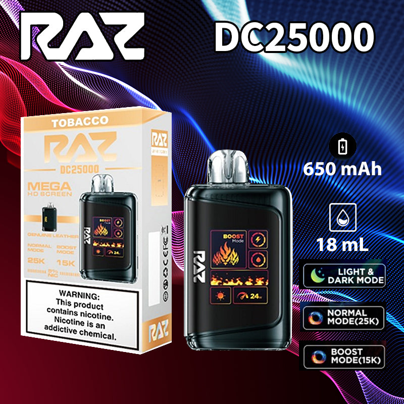 Raz DC25k|vape central wholesale|disposable|tobacco