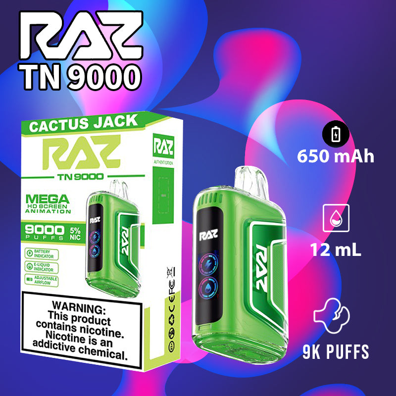 Raz tn9000|vape central wholesale|disposable|cactus jack