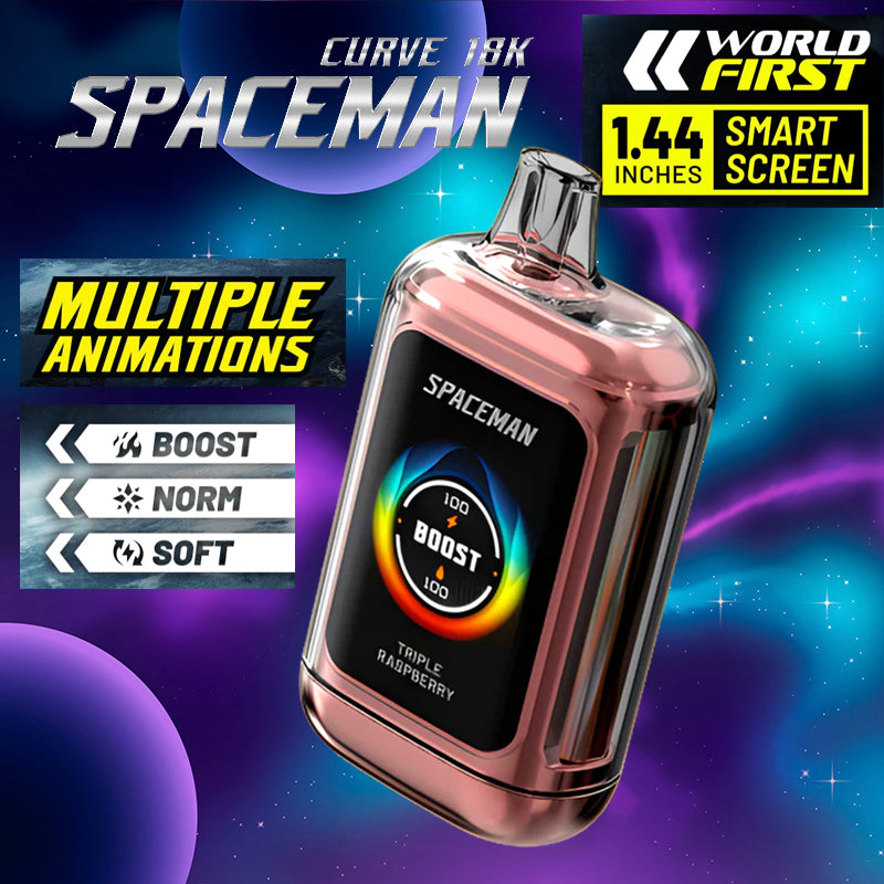 Spacemen Curve 18k |Vape Central Wholesale|Disposable|Triple raspberry