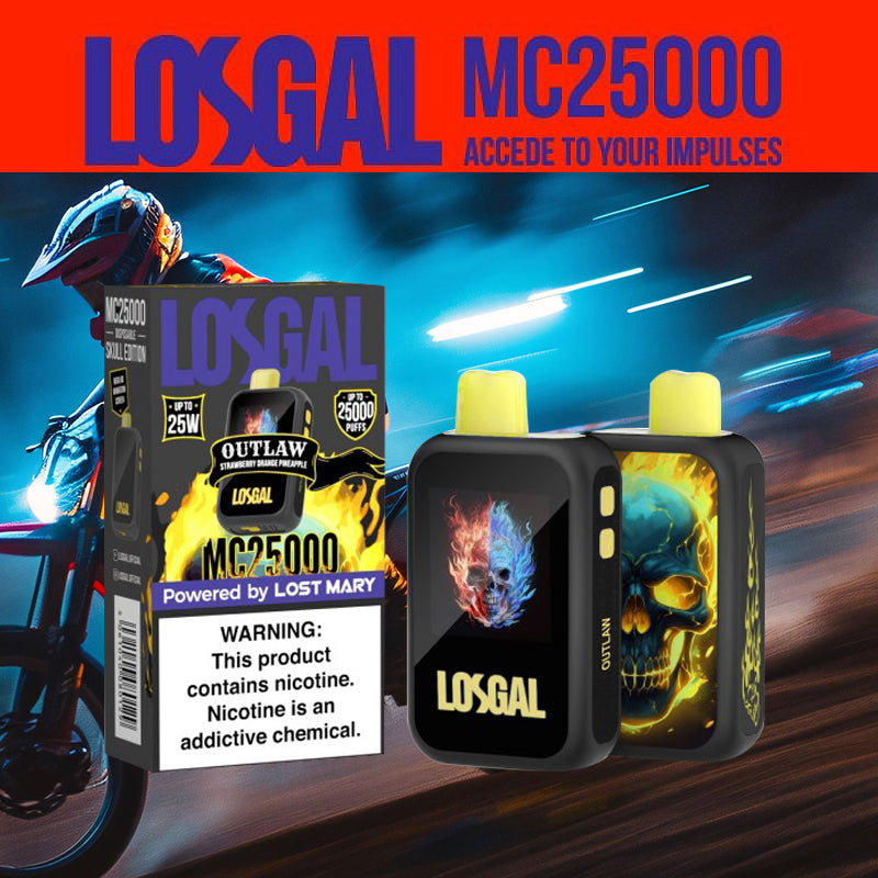 LOSGAL MC25K |Vape central wholesale|disposable|strawberry orange pineapple
