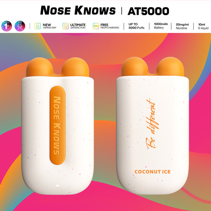 VOZOL Nose Knows AT5000 Wholesale |Vape central wholesale|disposable|wholesaler|coconut ice