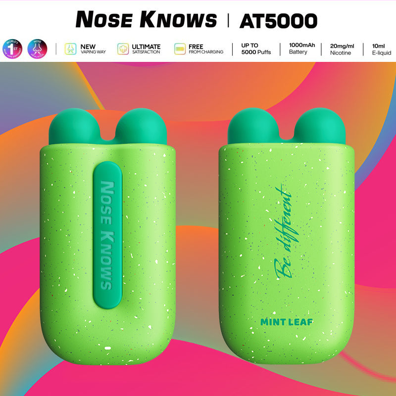 VOZOL Nose Knows AT5000 Wholesale |Vape central wholesale|disposable|wholesaler|mint leaf