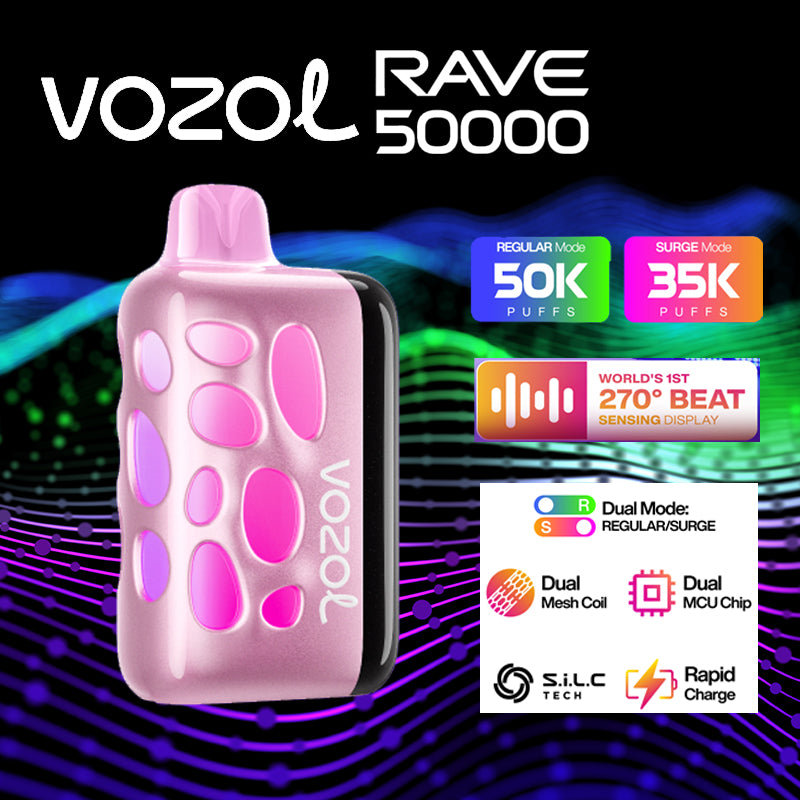 Vozol Rave 50k|disposable vape|vape wholesale|vapes|disposables|watermelon ice